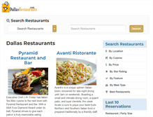 Tablet Screenshot of dallasrestaurants.com